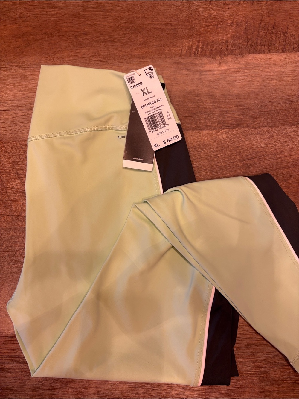adidas Light Green, Gray, White Training Leggings